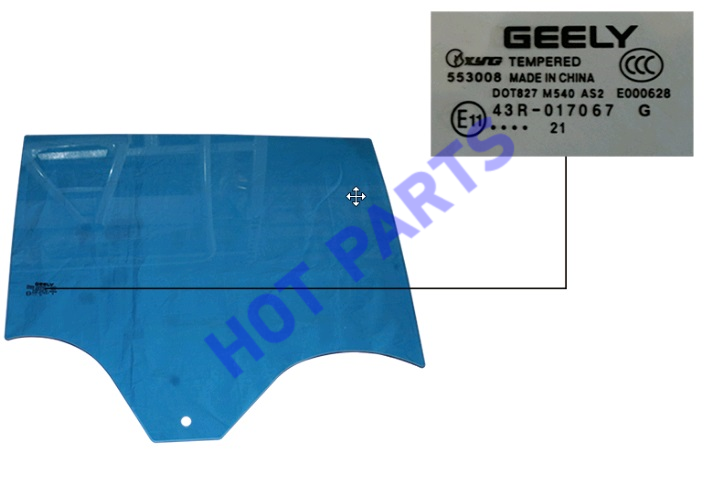 картинка СТЕКЛО ДВЕРИ ЗАДНЕЙ ПРАВОЙ GL&GK  5085105500
